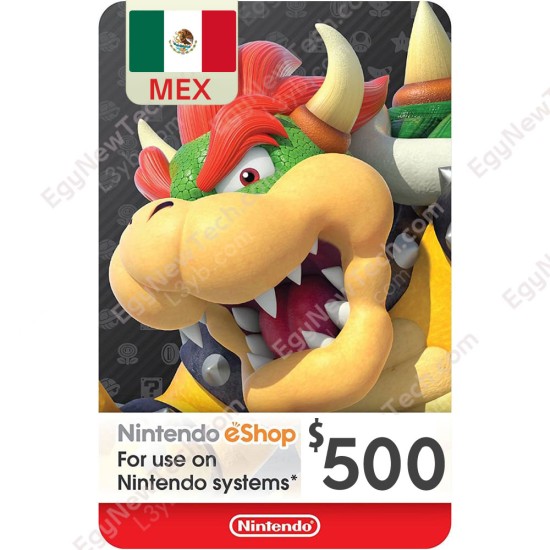 500 Mexico eCash Nintendo eShop Gift Card Digital Code EgyNewTech